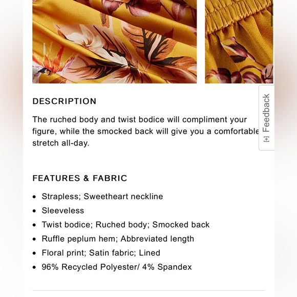 BNWT Express satin like tube top. Size XS - Picture 5 of 5